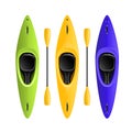 Rafting or kayaking club emblem - canoe or kayak