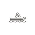 Rafting, man vector icon. Simple element illustration from map and navigation concept. Rafting, man vector icon. Real estate Royalty Free Stock Photo