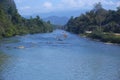 Rafting on the Nam song River in Vang Vieng, Laos