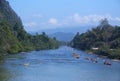 Rafting on the Nam song River in Vang Vieng, Laos