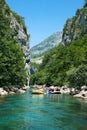 Rafting on the rapids of River Neretva Royalty Free Stock Photo