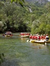 Rafting on river Cetina 1 Royalty Free Stock Photo