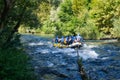 Rafting at river Cetina in Omis, Croatia Royalty Free Stock Photo