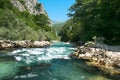 Rafting of river Neretva , Bosnia and Herzegovina Royalty Free Stock Photo