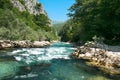 Rafting of River Neretva , Bosnia and Herzegovina Royalty Free Stock Photo