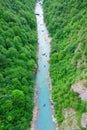 Rafting on the river Tara in Montenegro