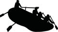 Rafting silhouette Royalty Free Stock Photo