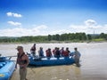 Rafting on the Snake River in Grand Teton National Park USA