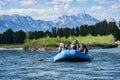 Rafting the Snake River in Jackson Hole, Wyoming Royalty Free Stock Photo