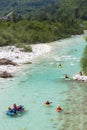 Rafting, Soca in Triglav national park, Slovenia