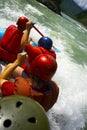 Rafting team close-up Royalty Free Stock Photo