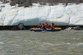 Rafting team float down the Irkut river