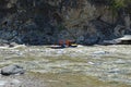 Rafting team float down the Irkut river