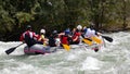 Rafting team Royalty Free Stock Photo