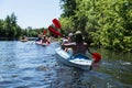 Rafting on the Vorskla River. Royalty Free Stock Photo