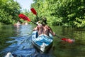 Rafting on the Vorskla River. Royalty Free Stock Photo