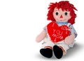 Rag doll with homemade heart