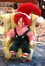 Rag Doll with Santa Hat Royalty Free Stock Photo