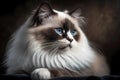 Ragdoll cat portrait. Generative ai design