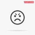 Rage Face flat vector icon