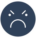 rage, gaze emoticon Vector Isolated Icon which can easily modify or edit