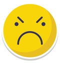 rage, gaze emoticon Vector Isolated Icon which can easily modify or edit