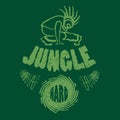 Ragga jungle t-shirt music illustration Royalty Free Stock Photo