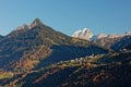 Raggall with Lechquellen mountains in background Royalty Free Stock Photo