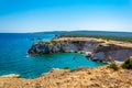 Ragged coast of Zafer Burnu known as Cape Apostolos Andreas on Cyprus