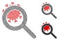 Ragged Explore Coronavirus Icon Mosaic