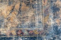 Ragged fresco in Pompeii, Italy