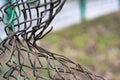 Ragged mesh fence Royalty Free Stock Photo