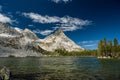 Ragged Peak Sits Behind Young Lakes in Yosemite