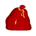 Ragged red Santa`s sack