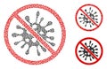 Ragged Stop Virus Infection Icon Collage