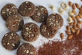 Ragi Cookies or Finger Millet Cookies. Delight in wholesome goodness with these delectable finger millet cookies topped with