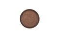 Ragi Porridge sweetened with jaggery in clay cup on white background, top view. Healthy nutritional thick drink made from