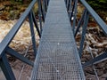 raging elements of water in a mountain river. the damaged and torn Royalty Free Stock Photo