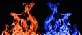 Raging flames red fire black background Royalty Free Stock Photo