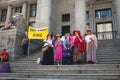 Raging Grannies at Bill C-51 (Anti-Terrorism Act) Protest in Vancouver