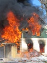 Raging House Fire Royalty Free Stock Photo