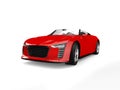 Raging red modern convertible sports super car