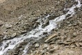 A raging torrent of a mountain stream flowing