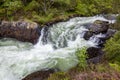 Raging torrent pouring out of Loch Morar