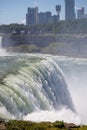 Raging waterfalls surrounded by trees