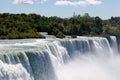 Raging waterfalls surrounded by trees