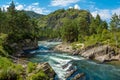 Raging waters of a mountain river