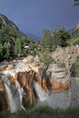 Raging wild torrent waterfall gangotri India Royalty Free Stock Photo