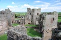 Raglan Castle ruins late medieval castle - Southeast Wales Royalty Free Stock Photo