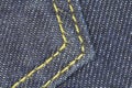 Ragment of blue jeans fabric